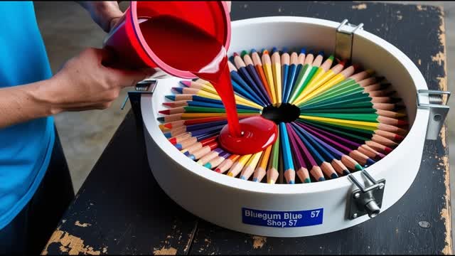 The Perfect Combination Of Colored Pencils And Epoxy Glue With The Talented Hands Of The Craftsman
