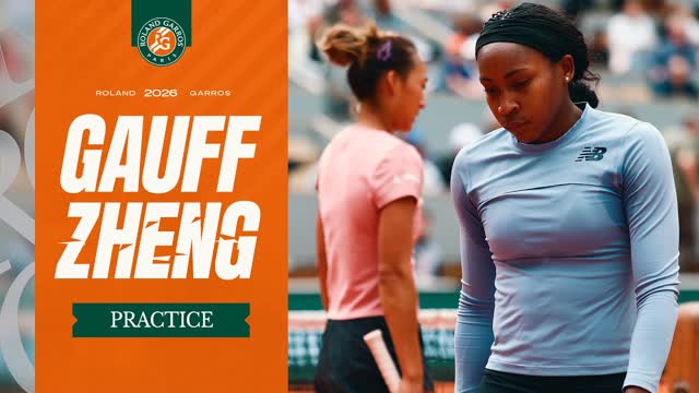 Coco Gauff and Qinwen Zheng best practice points | Roland-Garros 2026